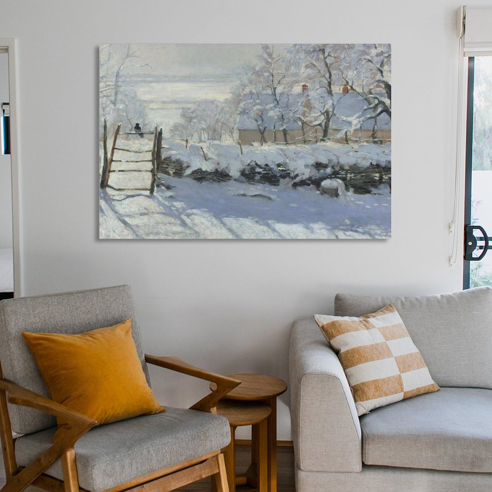 Amazon.co.jp: Claude Monetクロード・モネ《かささぎ》ポスター 印刷